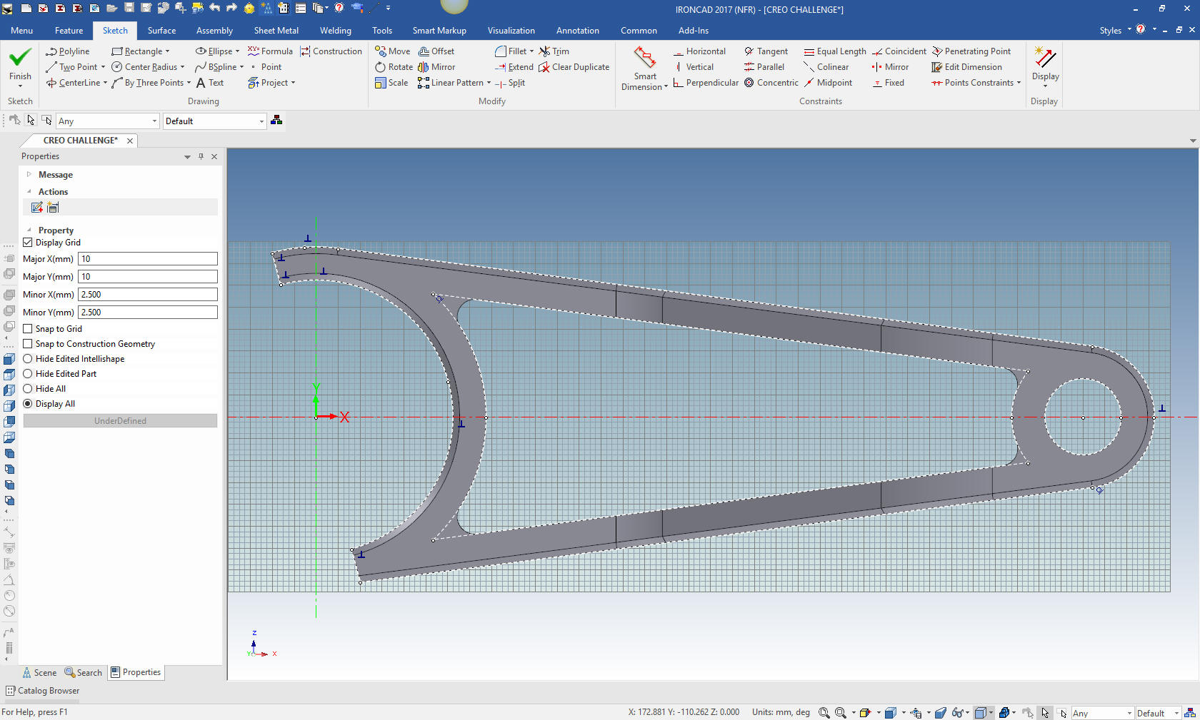 sketching over an image in iron cad